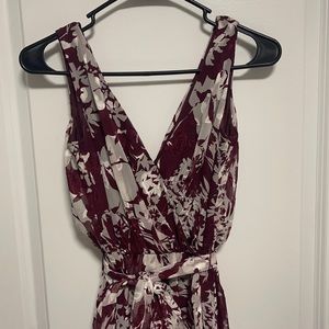 Wedding guest dress. Burgundy floral